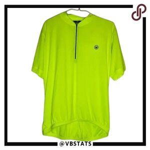 Canari Neon Yellow Bicycle Racing Shirt in size XL (Half Zip)